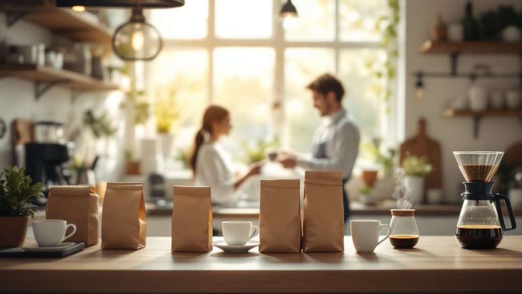 Coffee beans and brewing